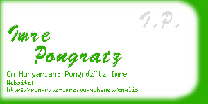 imre pongratz business card